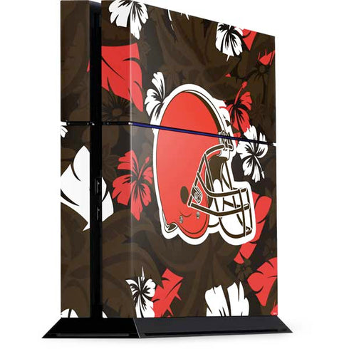 NFL Cleveland Browns Tropical Print PS4 Console Skin