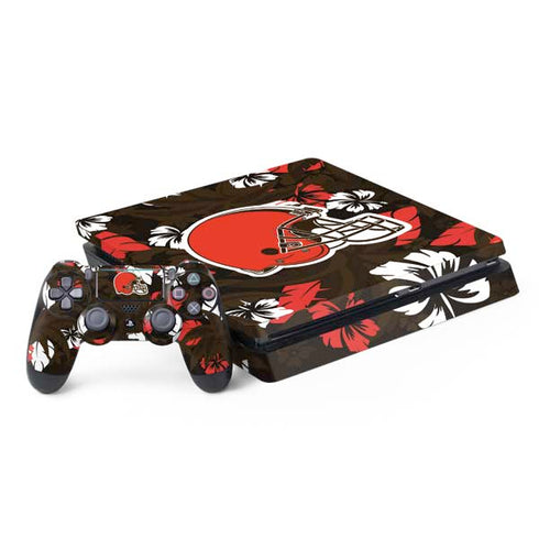 NFL Cleveland Browns Tropical Print PS4 Slim Bundle Skin