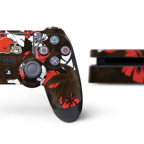 NFL Cleveland Browns Tropical Print PS4 Slim Bundle Skin