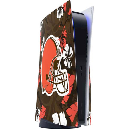 NFL Cleveland Browns Tropical Print PS5 Console Skin