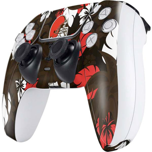 NFL Cleveland Browns Tropical Print PS5 Controller Skin