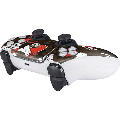 NFL Cleveland Browns Tropical Print PS5 Controller Skin