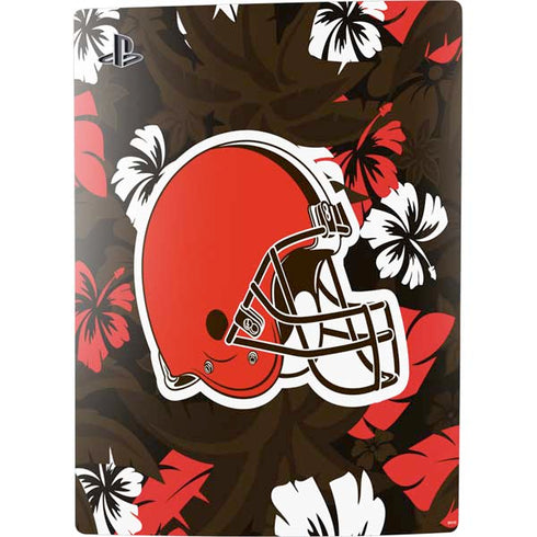 NFL Cleveland Browns Tropical Print PS5 Digital Edition Console Skin