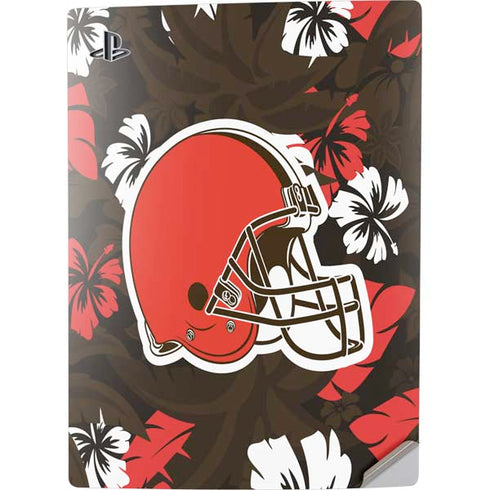 NFL Cleveland Browns Tropical Print PS5 Digital Edition Console Skin