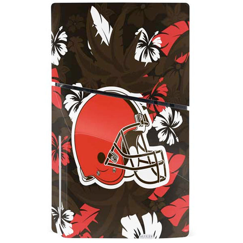 NFL Cleveland Browns Tropical Print PS5 Slim Disk Bundle Skin
