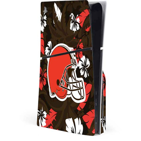 NFL Cleveland Browns Tropical Print PS5 Slim Disk Console Skin