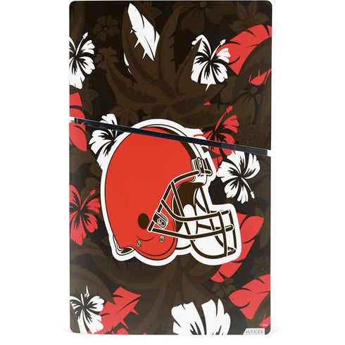 NFL Cleveland Browns Tropical Print PS5 Slim Digital Edition Bundle Skin