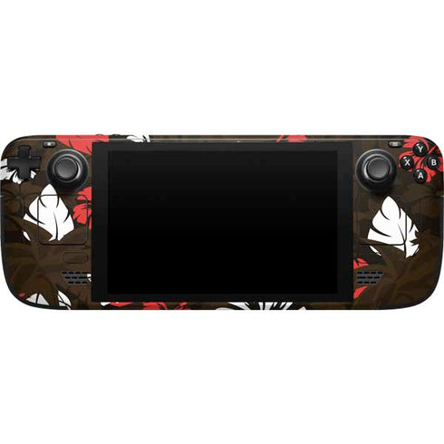 NFL Cleveland Browns Tropical Print Steam Deck Handheld Gaming Computer Skin