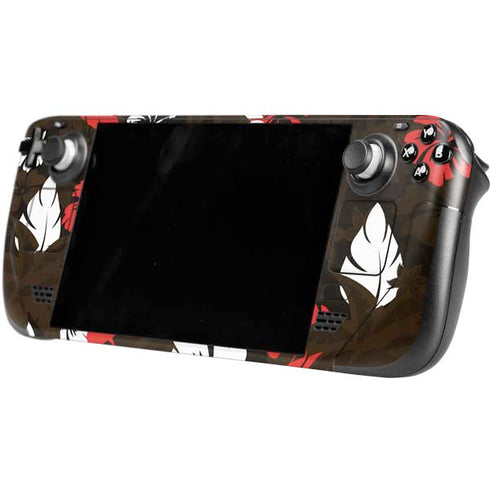 NFL Cleveland Browns Tropical Print Steam Deck Handheld Gaming Computer Skin