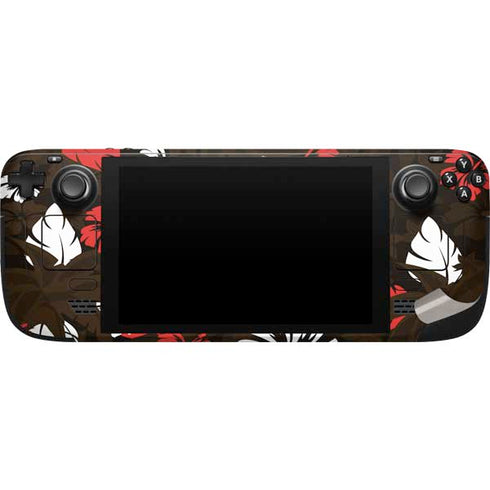 NFL Cleveland Browns Tropical Print Steam Deck Handheld Gaming Computer Skin