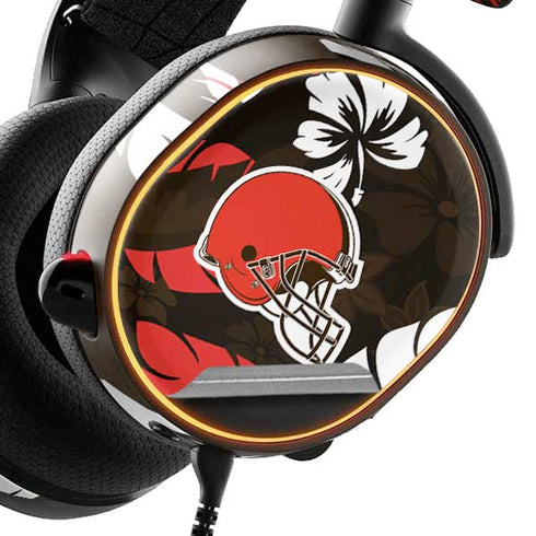 NFL Cleveland Browns Tropical Print SteelSeries Arctis 3 Skin