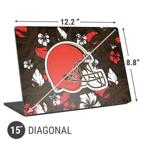 NFL Cleveland Browns Tropical Print Universal Laptop 15in (12.2 x 8.8in) Skin