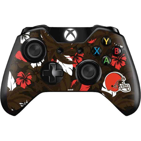NFL Cleveland Browns Tropical Print Xbox One Controller Skin