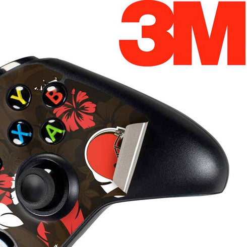 NFL Cleveland Browns Tropical Print Xbox One Controller Skin