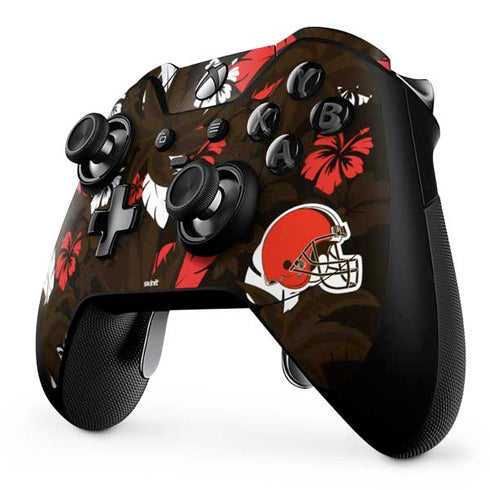 NFL Cleveland Browns Tropical Print Xbox One Elite Controller Skin