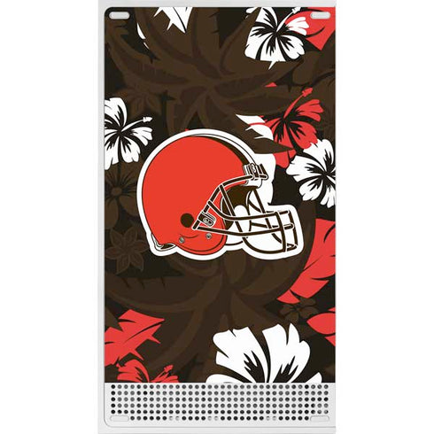 NFL Cleveland Browns Tropical Print Xbox Series S Console Skin