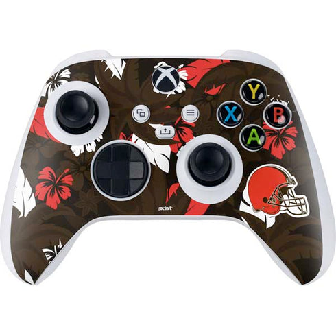 NFL Cleveland Browns Tropical Print Xbox Series S Controller Skin