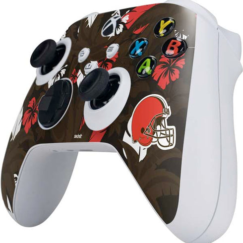 NFL Cleveland Browns Tropical Print Xbox Series S Controller Skin
