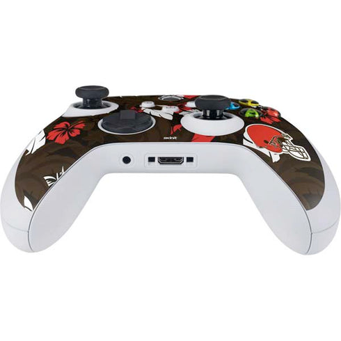NFL Cleveland Browns Tropical Print Xbox Series S Controller Skin