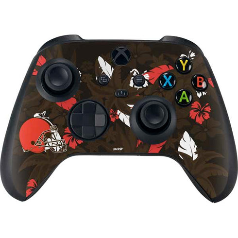 NFL Cleveland Browns Tropical Print Xbox Series X Bundle Skin