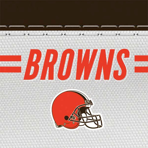 NFL Cleveland Browns White Striped Nintendo 2DS XL (2017) Skin