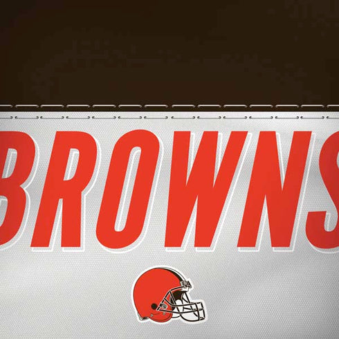 NFL Cleveland Browns White Striped Dell Alienware Skin