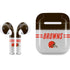 NFL Cleveland Browns White Striped Apple AirPods Skin