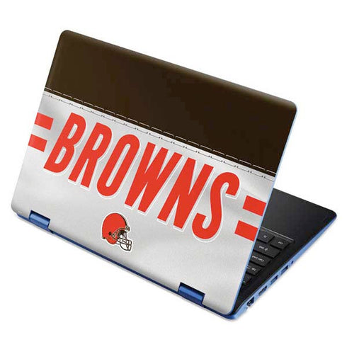 NFL Cleveland Browns White Striped Aspire R11 11.6in Skin
