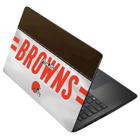 NFL Cleveland Browns White Striped Asus X502CA 15.6 Skin