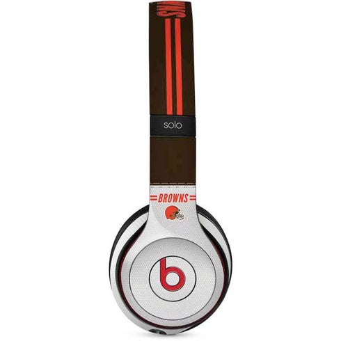 NFL Cleveland Browns White Striped Beats Solo 2 Wireless Skin