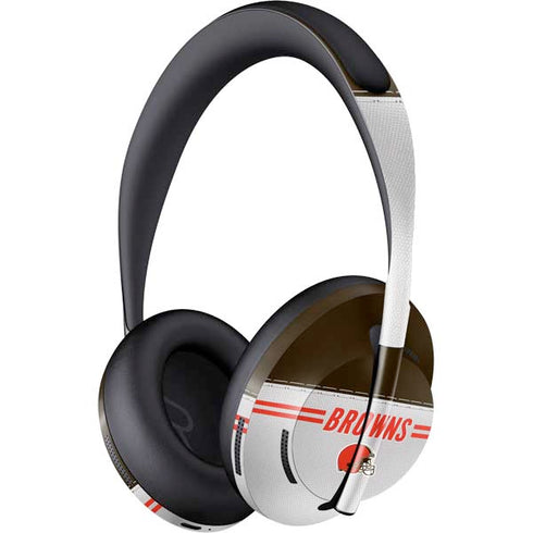 NFL Cleveland Browns White Striped Bose Noise Cancelling Headphones 700 Skin