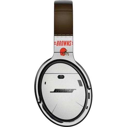 NFL Cleveland Browns White Striped Bose QuietComfort 35 Headphones Skin