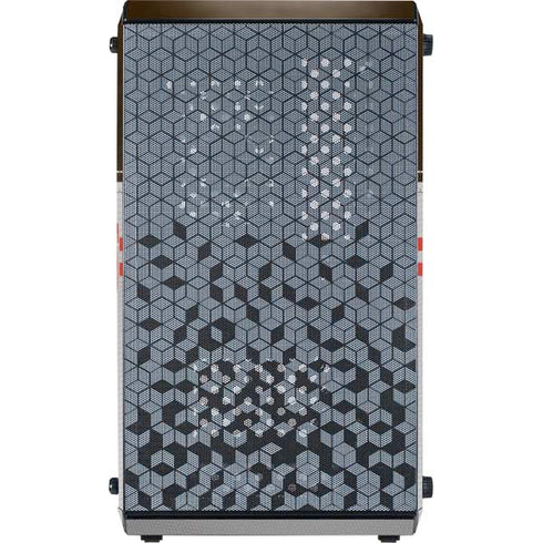 NFL Cleveland Browns White Striped Cooler Master MasterBox Q300L Mini Tower Skin