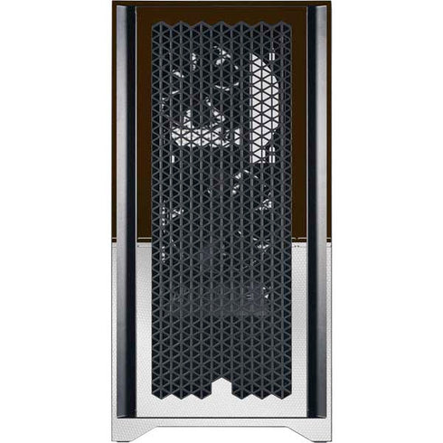 NFL Cleveland Browns White Striped Corsair 4000D Tempered Glass Mid-Tower ATX Case Skin