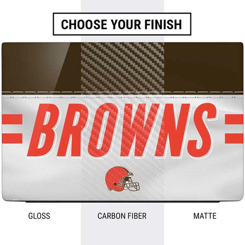 NFL Cleveland Browns White Striped Dell Vostro Skin