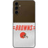 NFL Cleveland Browns White Striped Galaxy A14 5G Skin