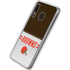NFL Cleveland Browns White Striped Galaxy A20 Clear Case