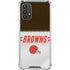 NFL Cleveland Browns White Striped Galaxy A32 5G Clear Case