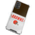 NFL Cleveland Browns White Striped Galaxy A32 5G Clear Case