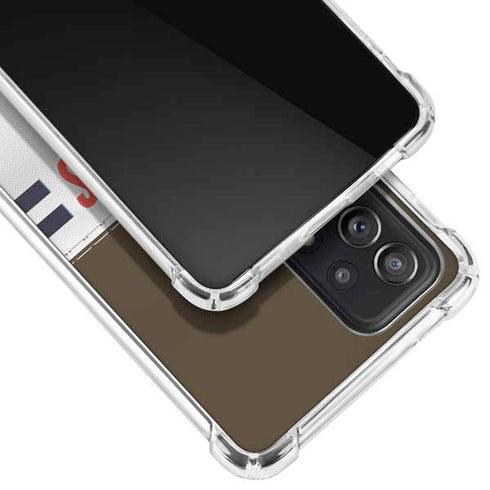 NFL Cleveland Browns White Striped Galaxy A52 5G Clear Case