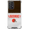 NFL Cleveland Browns White Striped Galaxy A52 5G Clear Case