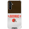 NFL Cleveland Browns White Striped Galaxy A54 5G Clear Case