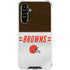 NFL Cleveland Browns White Striped Galaxy A54 5G Clear Case