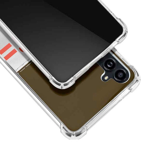 NFL Cleveland Browns White Striped Galaxy A54 5G Clear Case