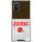 NFL Cleveland Browns White Striped Galaxy A71 5G Clear Case