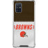 NFL Cleveland Browns White Striped Galaxy A71 5G Clear Case