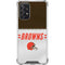 NFL Cleveland Browns White Striped Galaxy A72 5G Clear Case