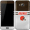 NFL Cleveland Browns White Striped Galaxy J3 Skin