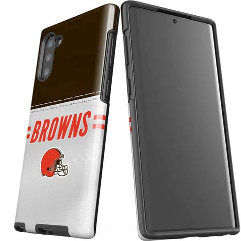 NFL Cleveland Browns White Striped Galaxy Note 10 Pro Case