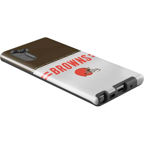 NFL Cleveland Browns White Striped Galaxy Note 10 Pro Case